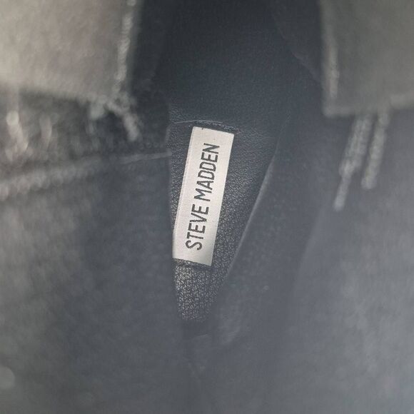 Steve Madden Women's Roland Leather Combat Boot Black Size 10 - Picture 5 of 8